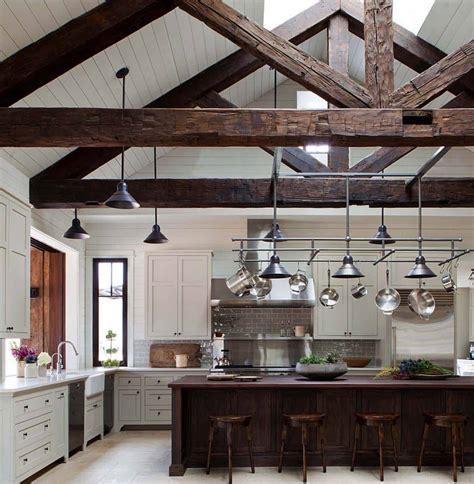 modern house with metal trusses|exposed ceiling trusses kitchen.